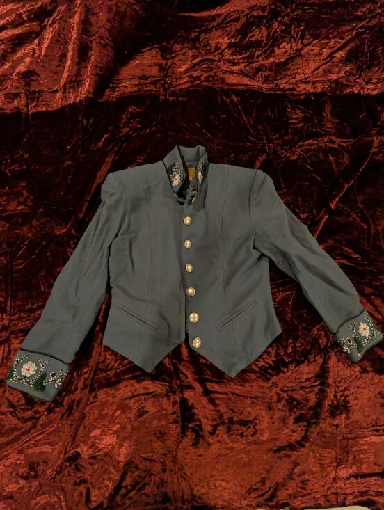 Double D Ranch Jackets & Blazers - Women's Western Navy Wool Beaded Blazer Jacket Double D Ranch Vintage